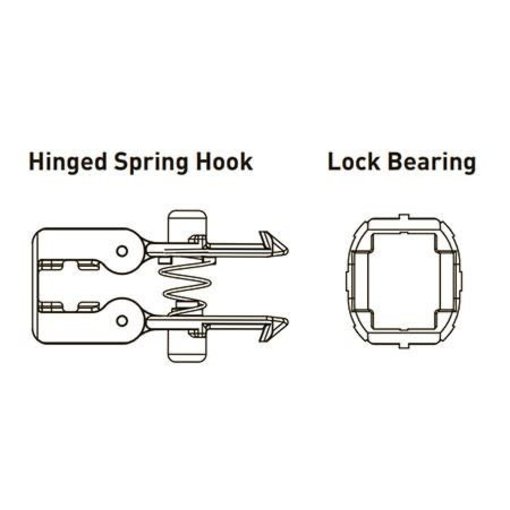 Hobie Aka Lock Kit Hinged Hook