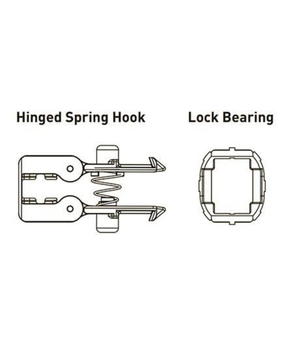 Hobie Aka Lock Kit Hinged Hook