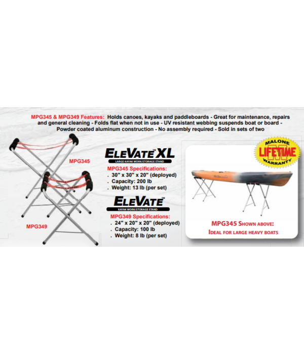 Malone Elevate XL Large Kayak Work/Storage Stand