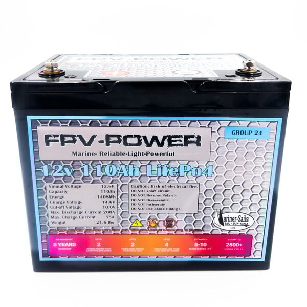 12V 110Ah LiFePO4 Group 24 Lithium Battery