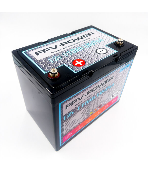 FPV-Power 12V 110Ah LiFePO4 Group 24 Lithium Battery