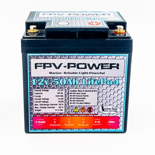 FPV-Power 12V 50Ah LiFePO4 Battery