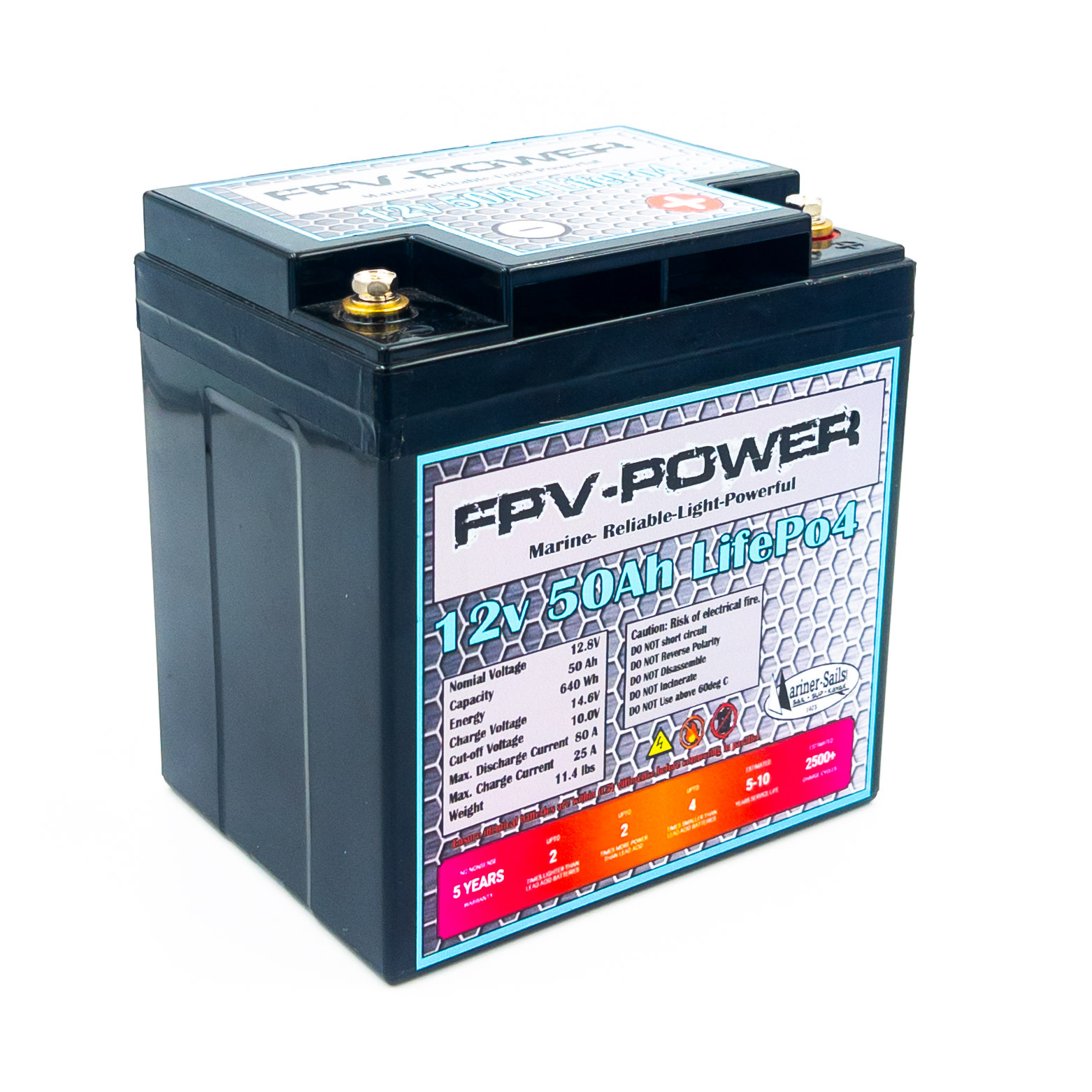 P04Power 12V 50Ah LifeP04 Battery