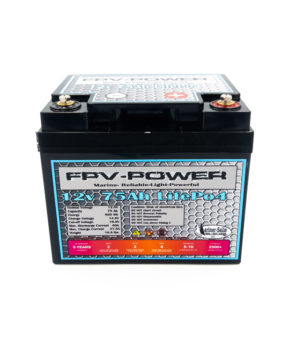 FPV-Power 12 Volt 75Ah LiFePO4 Lithium Battery