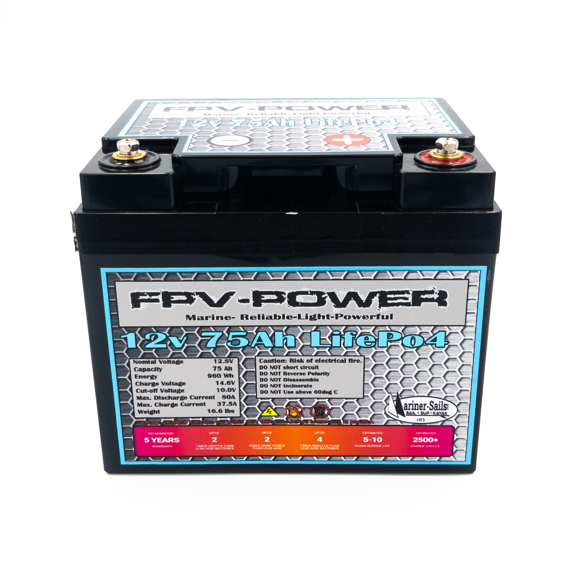 Batterie 12V 75Ah Tech Power Ultra -  - Dingue d'eau, comme vous !