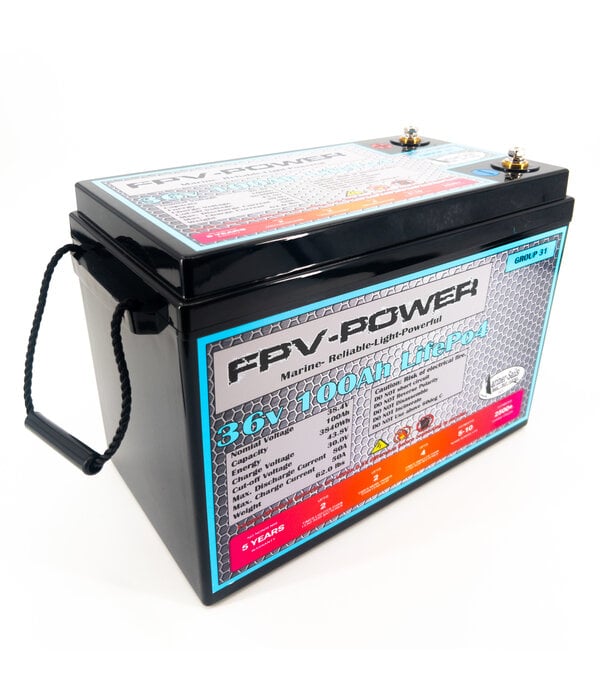 FPV-Power 36V 100Ah LifePo4 Deep Cycle Battery