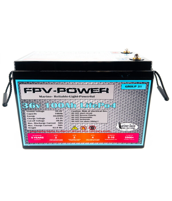 FPV-Power 36V 100Ah LifePo4 Deep Cycle Battery