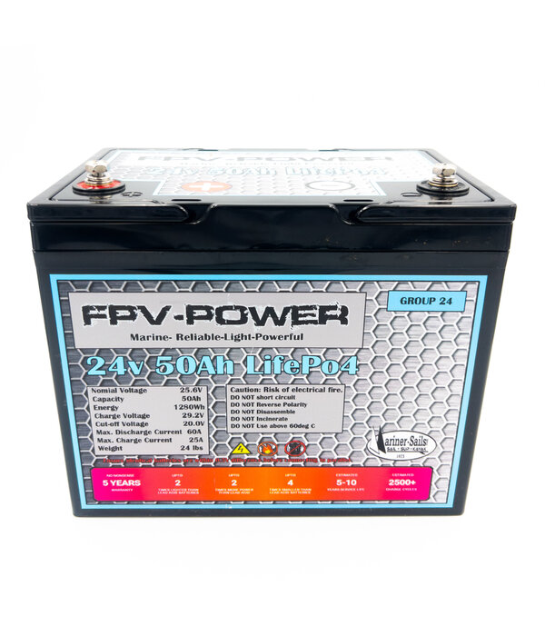 FPV-Power 24V 50Ah LifePo4 Deep Cycle Battery