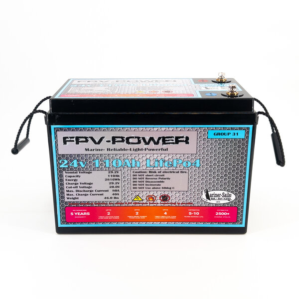 24V 110Ah LiFePO4 Deep Cycle Battery