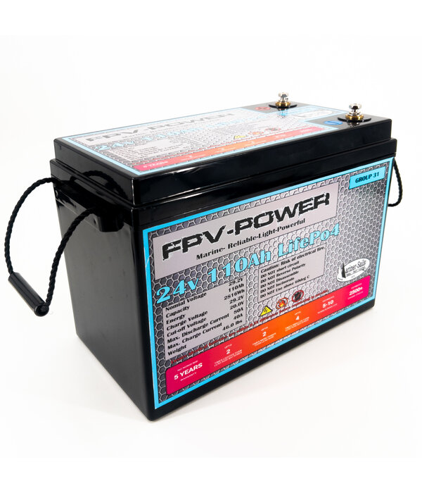FPV-Power 24V 110Ah LifePo4 Deep Cycle Battery