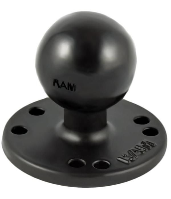 RAM Mounts 2.5" Round Plate With The AMPs Hole Pattern With C Size 1.5" Ball