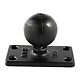 Rectangular Plate With 1" x 2.5" 4-Hole Pattern C Size 1.5" Ball