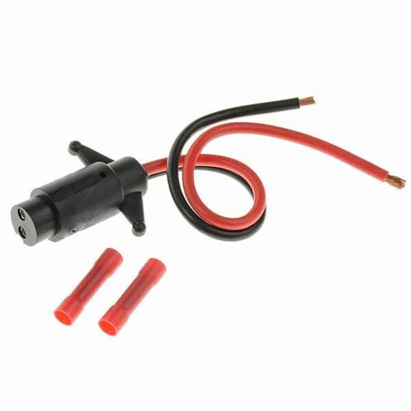 Trolling Motor Connector Female 2-Wire 8 Gauge 12 Volt With Crimp Connector