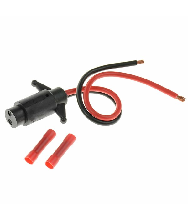 T H Marine Trolling Motor Connector Female 2-Wire 8 Gauge 12 Volt With Crimp Connector