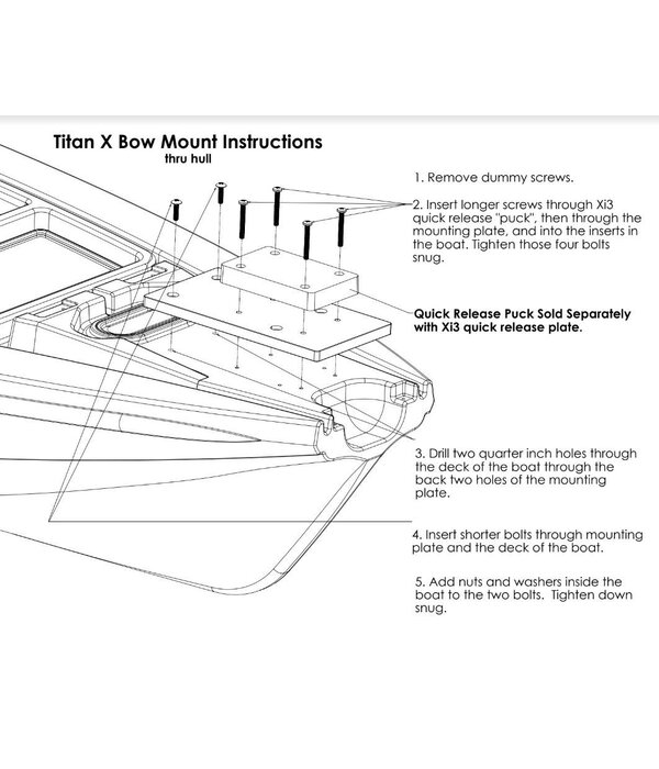 Native Watercraft Hammer/Titan X Bow Motor Mount