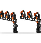 YakAttack SideStage Pro Rod Rack Includes 6 FlipGrips, 2 ClickTrac Rails, LNL Mount