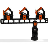 YakAttack SideStage Pro Rod Rack Includes 6 FlipGrips, 2 ClickTrac Rails, LNL Mount