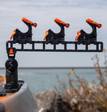 YakAttack SideStage Pro Rod Rack Includes 6 FlipGrips, 2 ClickTrac Rails, LNL Mount