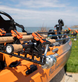 YakAttack SideStage Pro Rod Rack Includes 6 FlipGrips, 2 ClickTrac Rails, LNL Mount