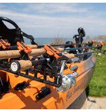 YakAttack SideStage Pro Rod Rack Includes 6 FlipGrips, 2 ClickTrac Rails, LNL Mount