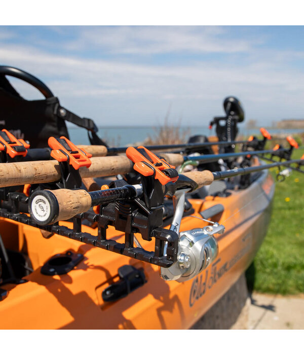 Yak-Attack SideStage Pro Rod Rack Includes 6 FlipGrips, 2 ClickTrac Rails, LNL Mount
