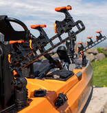 YakAttack SideStage Pro Rod Rack Includes 6 FlipGrips, 2 ClickTrac Rails, LNL Mount