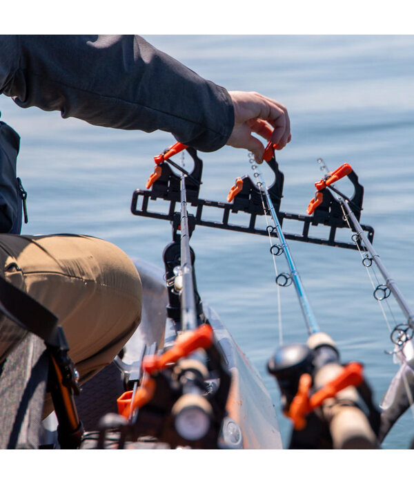 YakAttack SideStage Pro Rod Rack Includes 6 FlipGrips, 2 ClickTrac Rails, LNL Mount