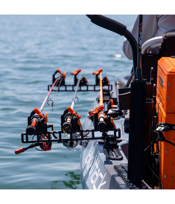 YakAttack SideStage Rod Rack Includes 6 Flipgrips, 2 ClickTrac Rails, Simple Track Mount
