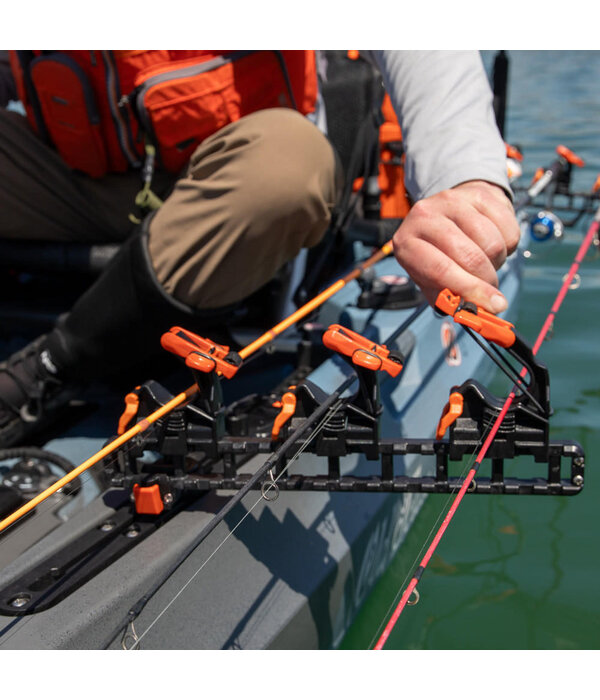 YakAttack SideStage Rod Rack Includes 6 Flipgrips, 2 ClickTrac Rails, Simple Track Mount