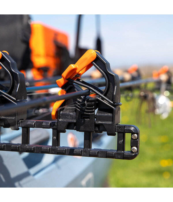 YakAttack SideStage Rod Rack Includes 6 Flipgrips, 2 ClickTrac Rails, Simple Track Mount