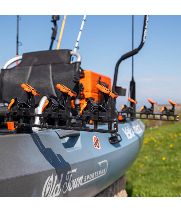 YakAttack SideStage Rod Rack Includes 6 Flipgrips, 2 ClickTrac Rails, Simple Track Mount