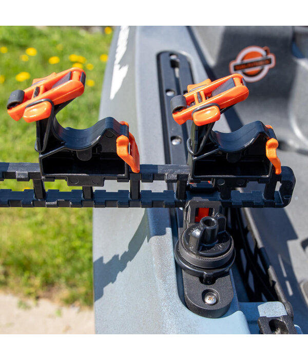 YakAttack SideStage Rod Rack Includes 6 Flipgrips, 2 ClickTrac Rails, Simple Track Mount