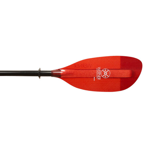 Werner Paddles (Closeout) Shuna Fiberglass 2-Piece Bent Standard Shaft 215 Red