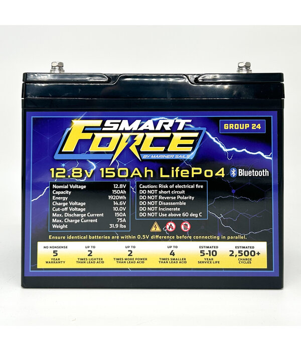 Smart Force 12.8V 150Ah LifePO4 Battery With Bluetooth