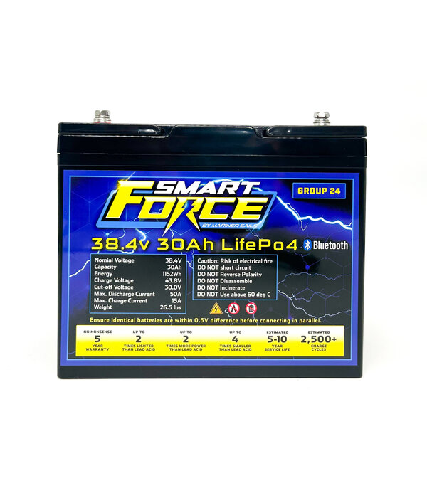 Smart Force 38V 30Ah LifePO4 Battery With Bluetooth