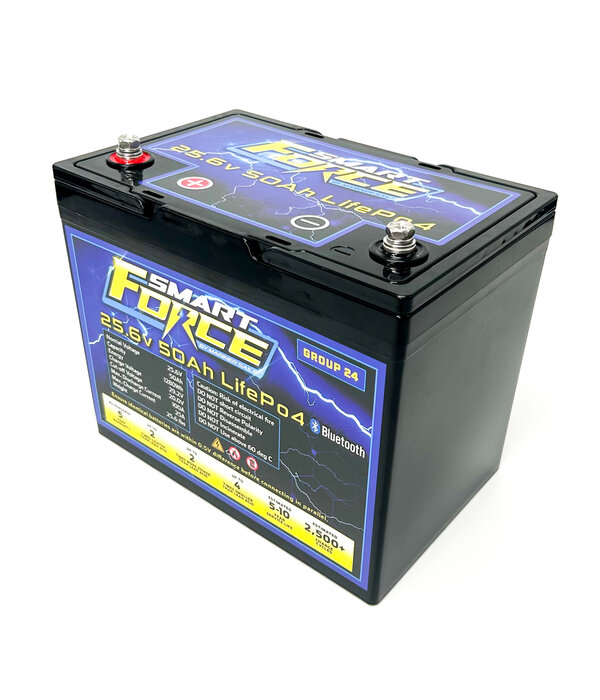Smart Force 25.6V 50Ah LifePO4 Battery With Bluetooth