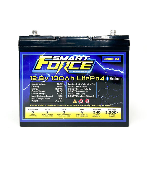 Smart Force 12.8V 100Ah LifePO4 Battery With Bluetooth