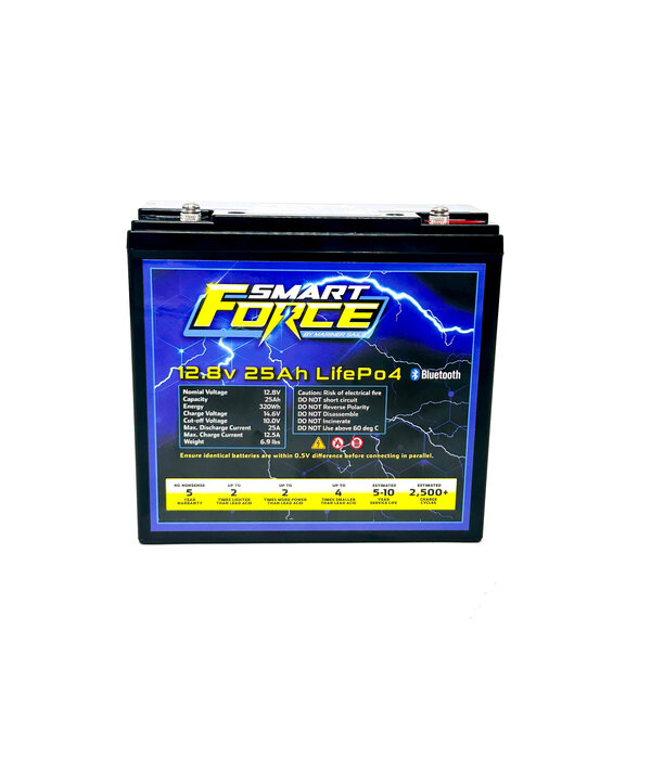 Smart Force 12.8V 25Ah LifePO4 Battery With Bluetooth
