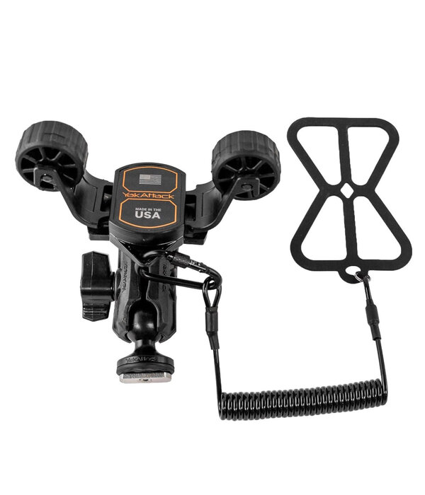 YakAttack RotoGrip Phone Holder With 1" Screwball Track Mount