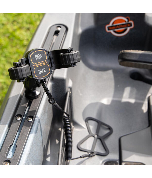 YakAttack RotoGrip Phone Holder With 1" Screwball Track Mount