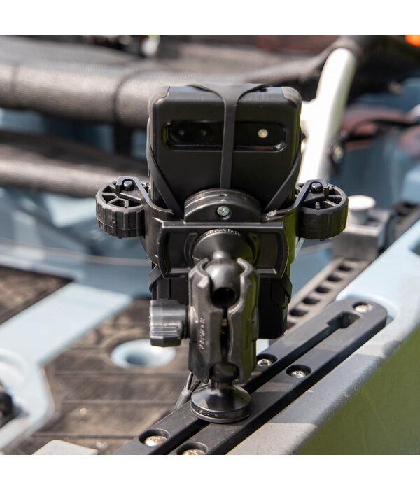 Yak-Attack RotoGrip Phone Holder With 1" Screwball Track Mount