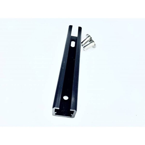 Extrusion Aluminum Groove Black 4.7" Straight Square End