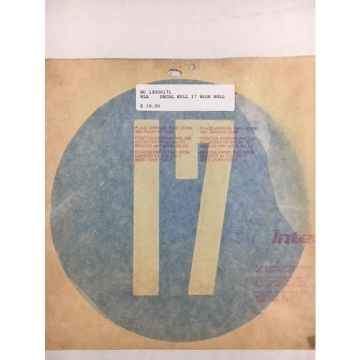 Hobie (Discontinued) Decal "H17" Hull