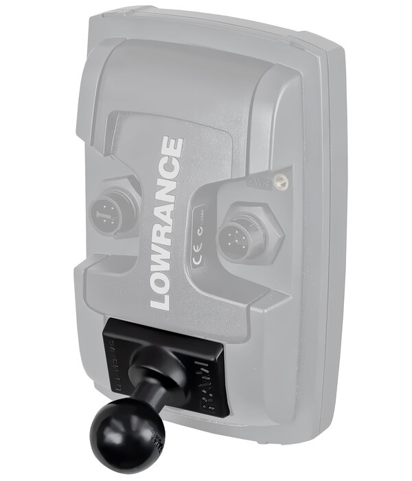RAM Mounts Lowrance Quick Release Adapter With B Size 1" Ball For "Light Use" Lowrance Elite-4 & Mark-4 Series Fishfinders