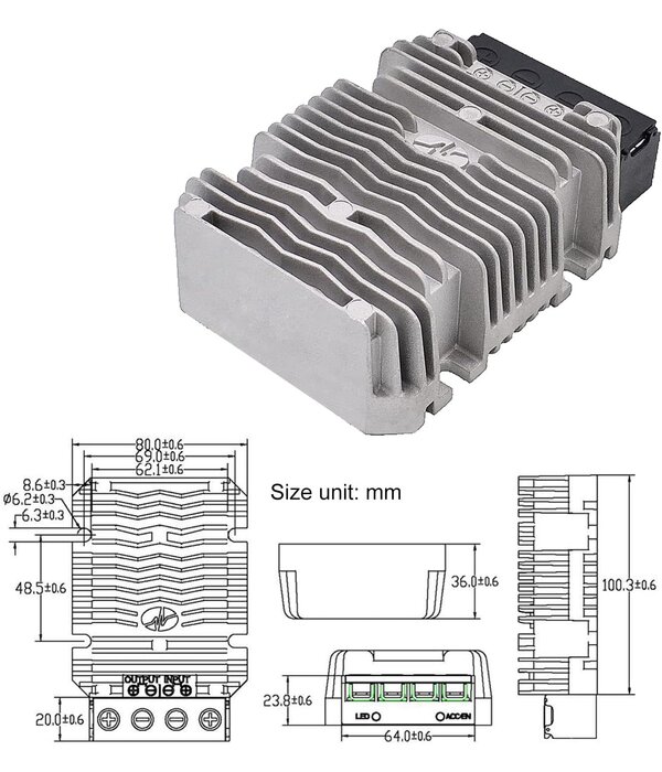 Valefod 24V To 12V Step Down Transformer DC To DC