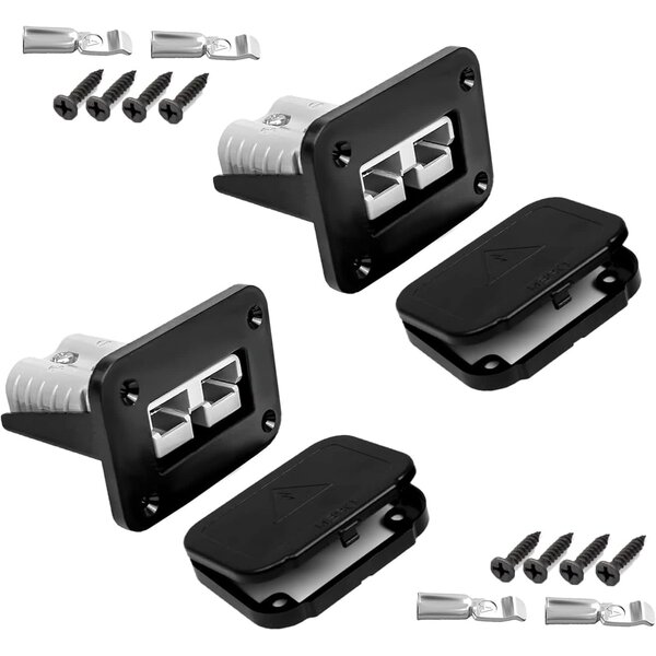 50Ah Mounting Panel For 50Ah Anderson Plugs With Dust Cover