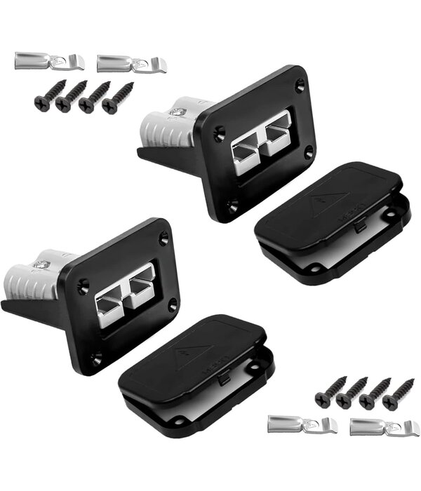 Anderson Power 50Ah Mounting Panel For 50Ah Anderson Plugs With Dust Cover
