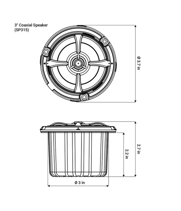 AquaticAV 3" Coaxial Speaker