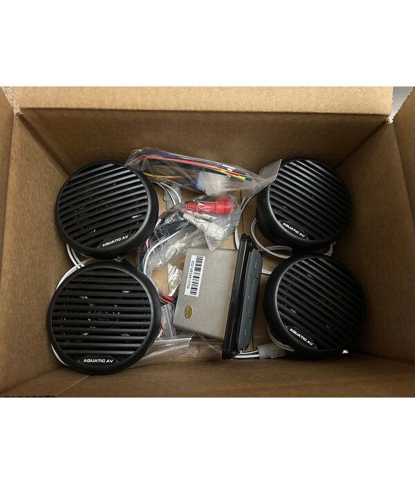 AquaticAV Kayak Bluetooth System With 4-3" Waterproof Speakers