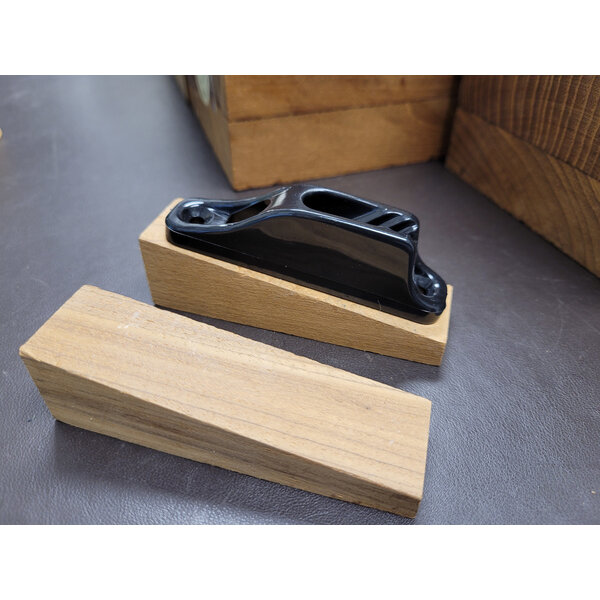 Teak Clam Cleat Riser